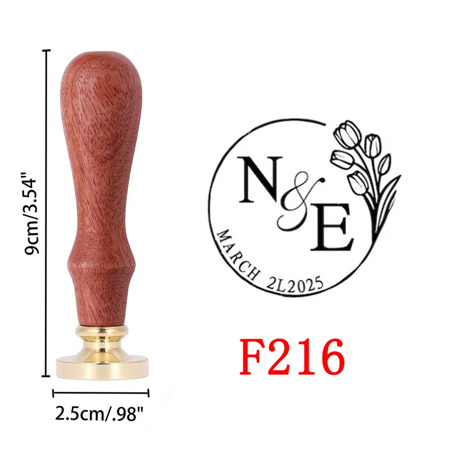 Custom Wax Seal Stamp - Wedding Monogram & Logo