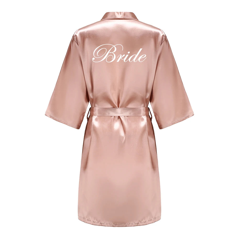 Personalised Satin Wedding Robes — Bride & Bridal Party