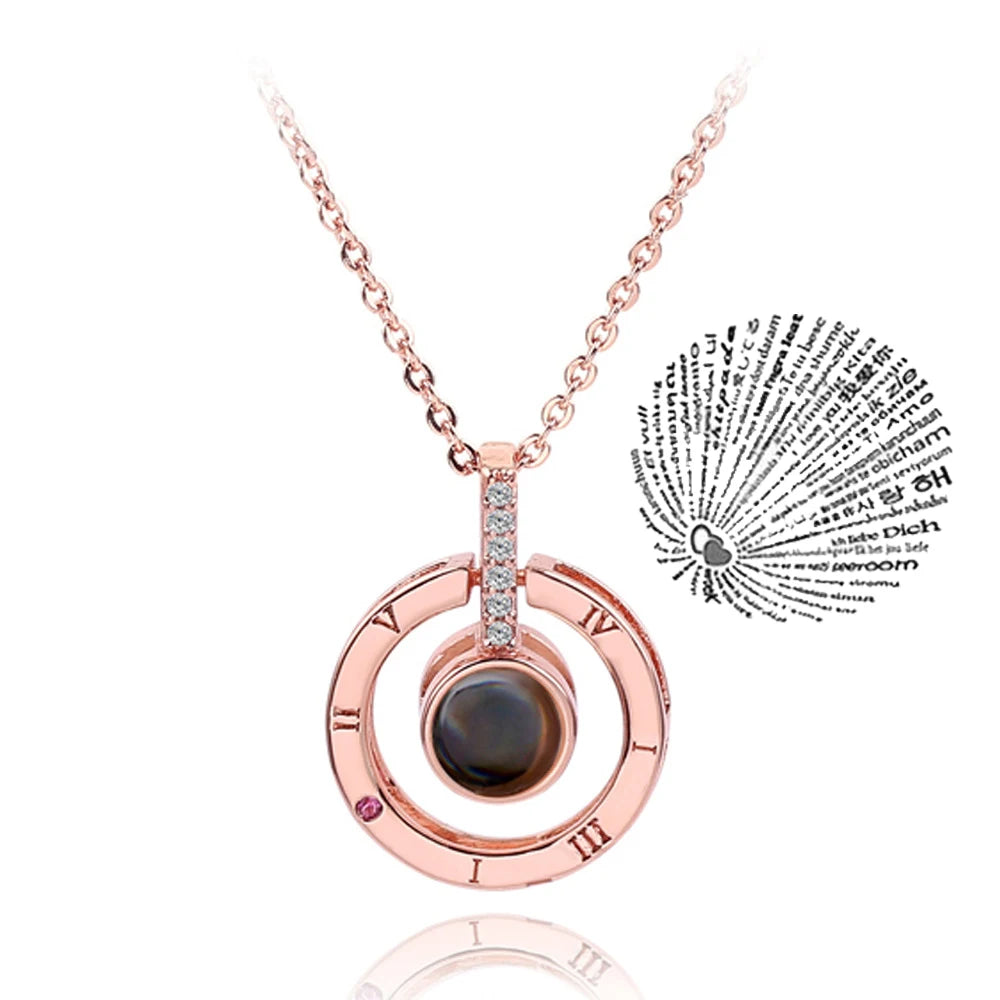 Love Heart Projection Necklace