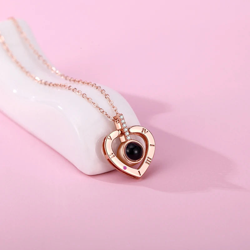 Love Heart Projection Necklace