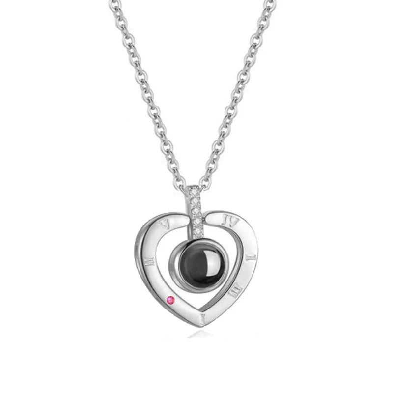 Love Heart Projection Necklace