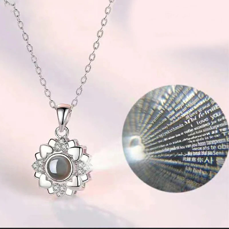 Love Heart Projection Necklace