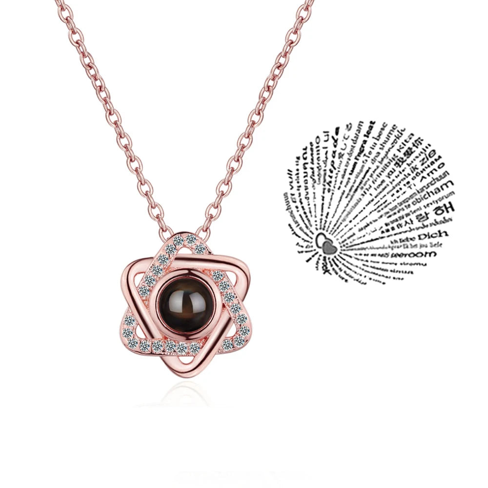 Love Heart Projection Necklace