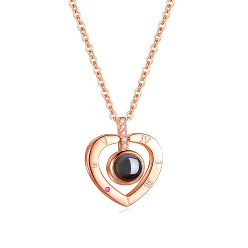 Love Heart Projection Necklace