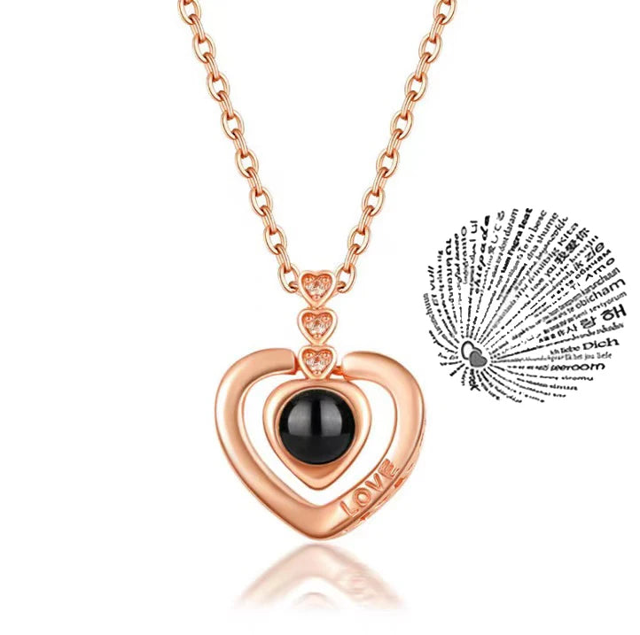 Love Heart Projection Necklace