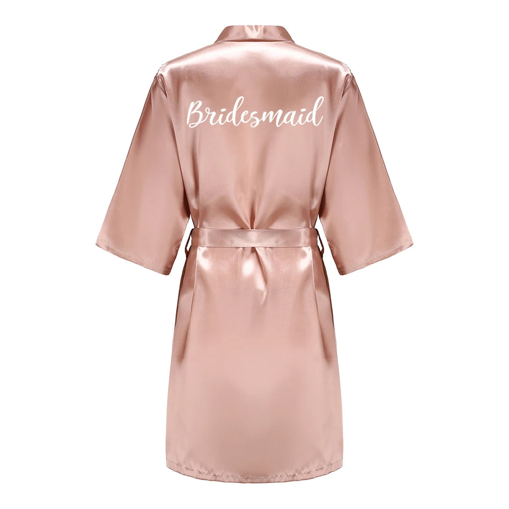 Personalised Satin Wedding Robes — Bride & Bridal Party