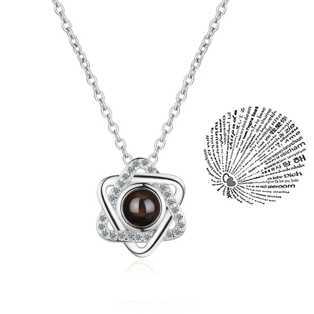 Love Heart Projection Necklace
