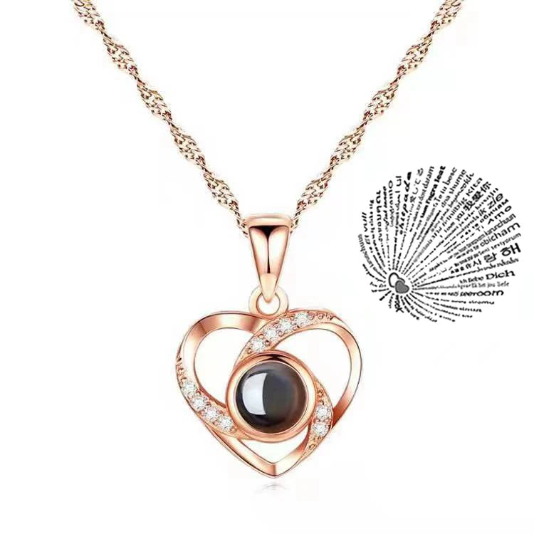 Love Heart Projection Necklace