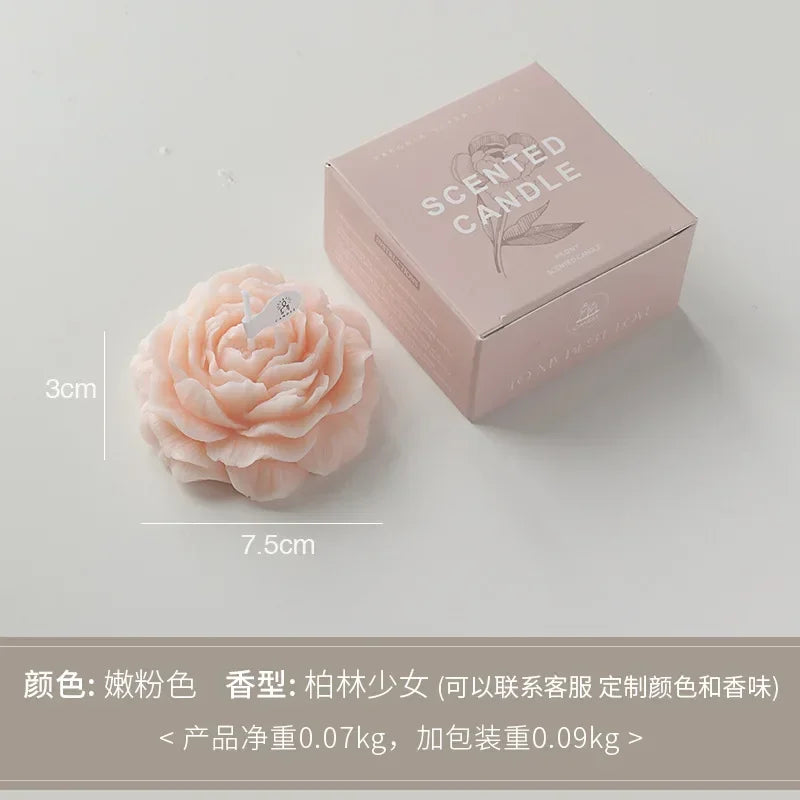 3D Peony Aromatherapy Candle Gift Set