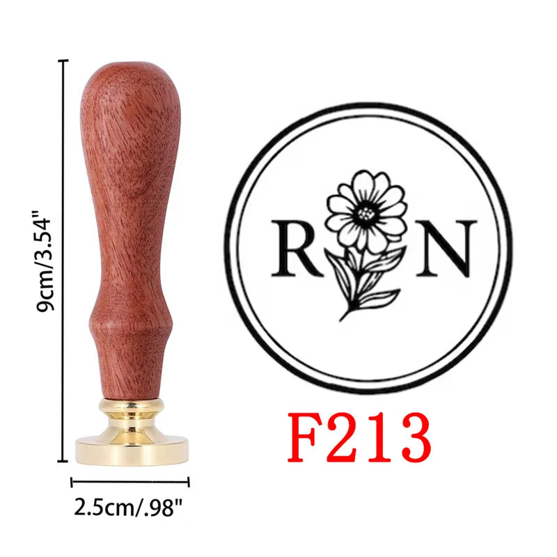 Custom Wax Seal Stamp - Wedding Monogram & Logo