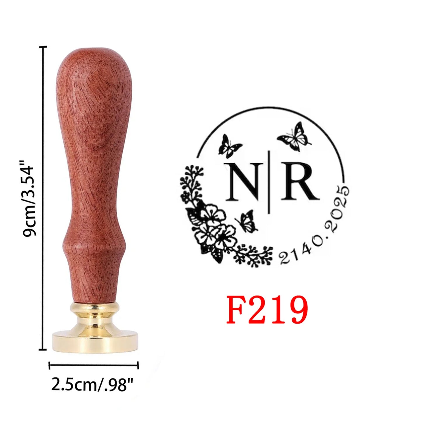 Custom Wax Seal Stamp - Wedding Monogram & Logo