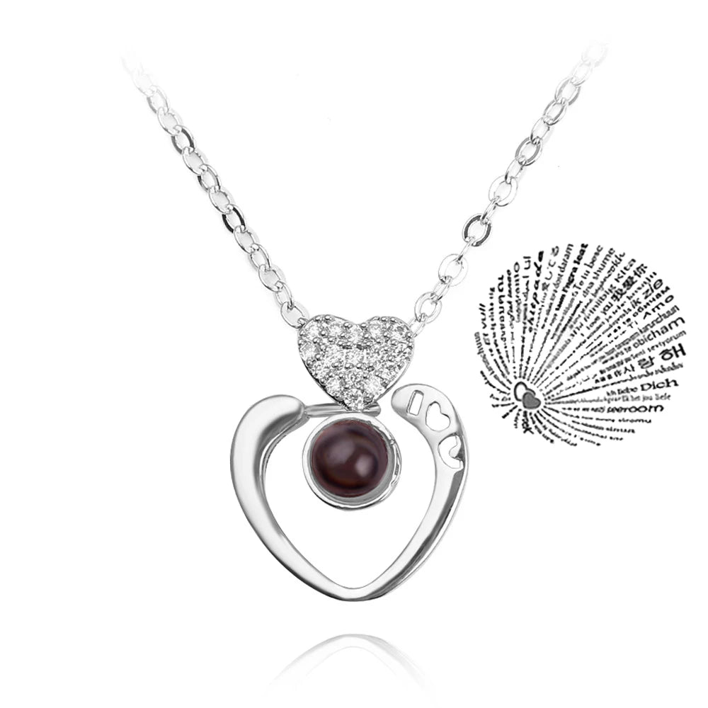 Love Heart Projection Necklace
