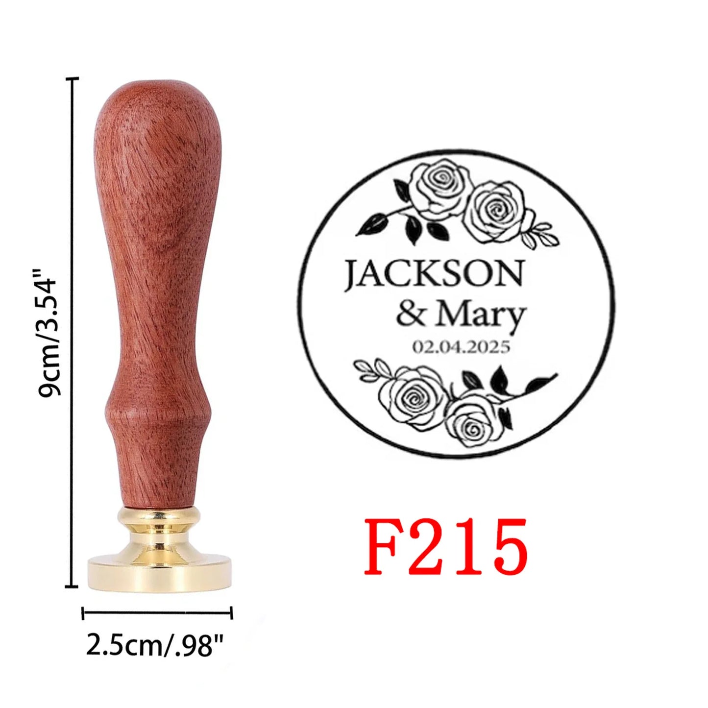 Custom Wax Seal Stamp - Wedding Monogram & Logo