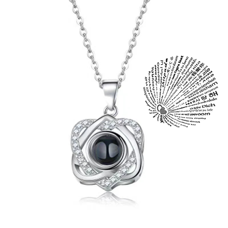 Love Heart Projection Necklace