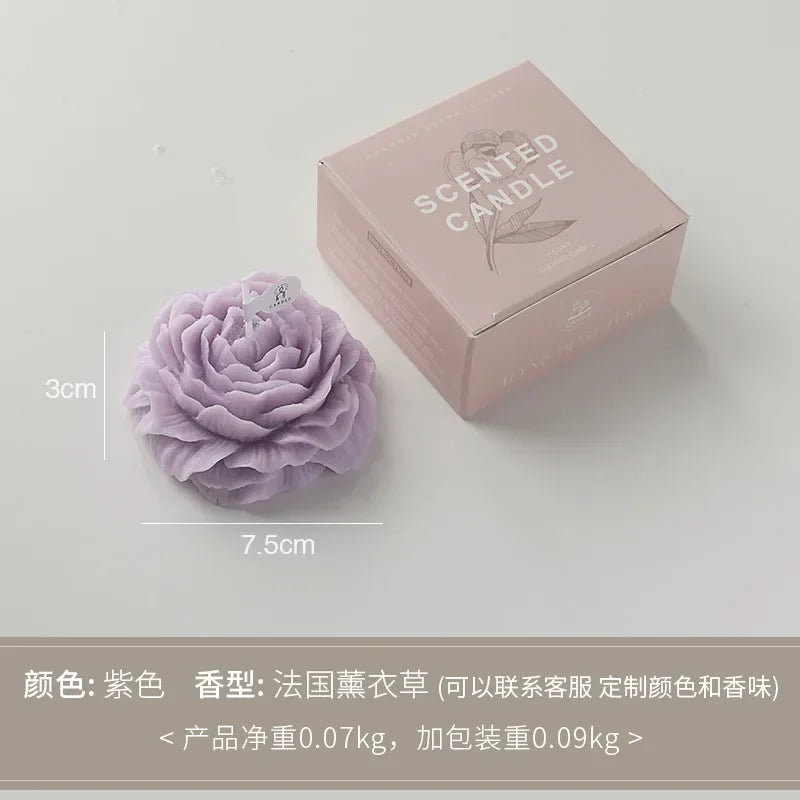 3D Peony Aromatherapy Candle Gift Set