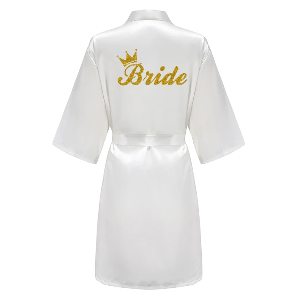 Personalised Satin Wedding Robes — Bride & Bridal Party