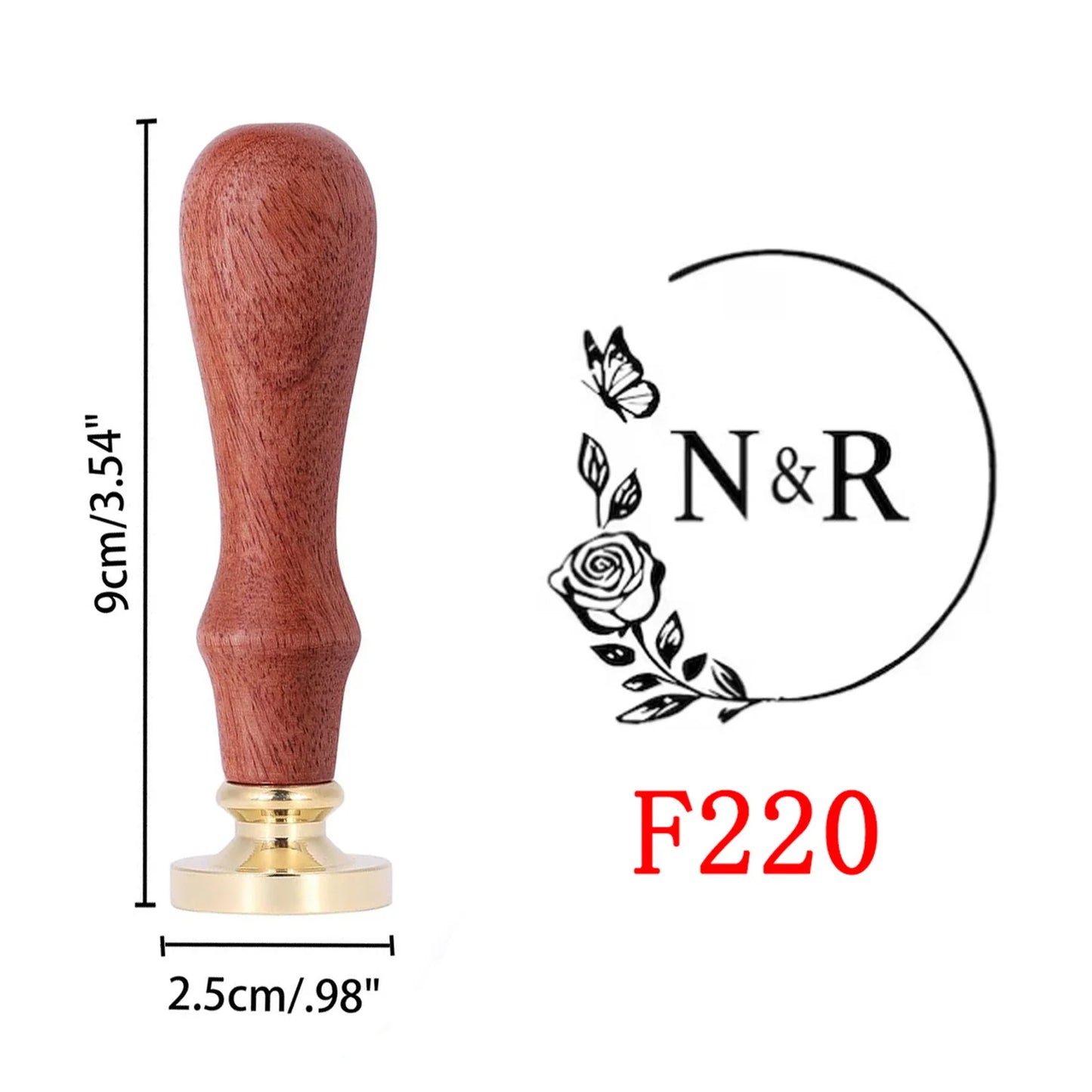 Custom Wax Seal Stamp - Wedding Monogram & Logo