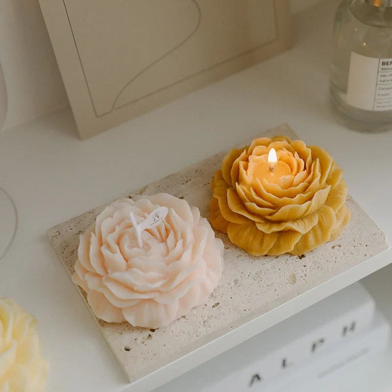 3D Peony Aromatherapy Candle Gift Set