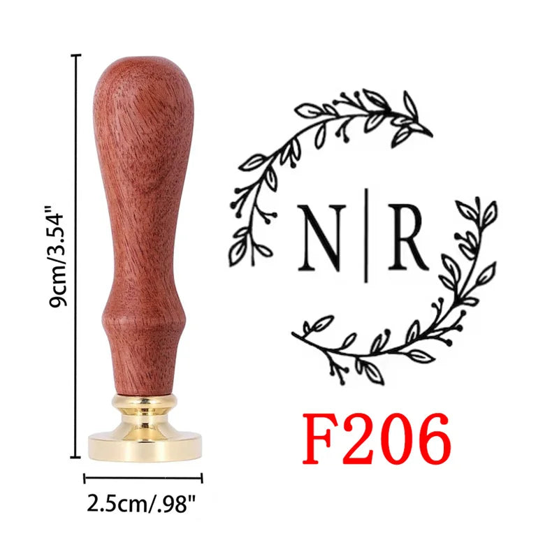 Custom Wax Seal Stamp - Wedding Monogram & Logo