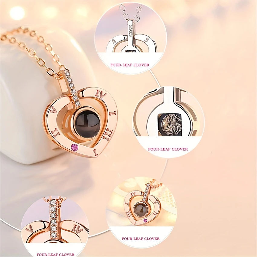Love Heart Projection Necklace