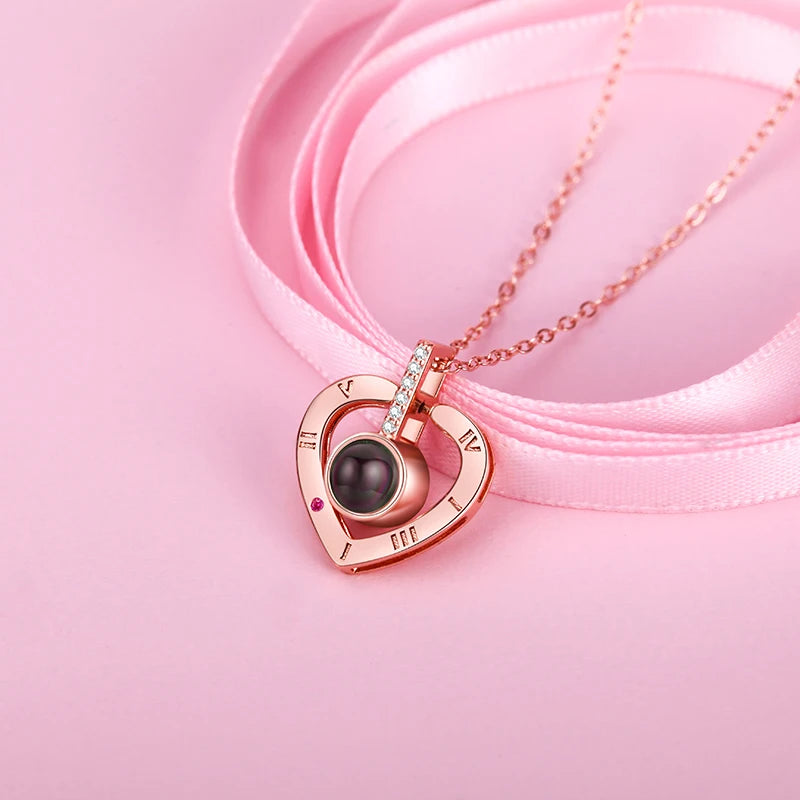 Love Heart Projection Necklace