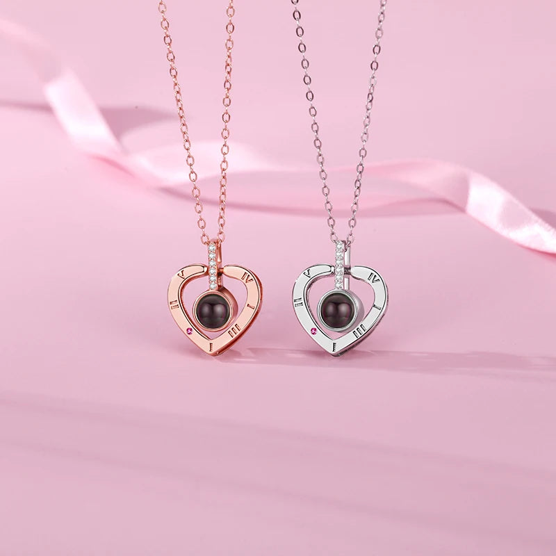 Love Heart Projection Necklace