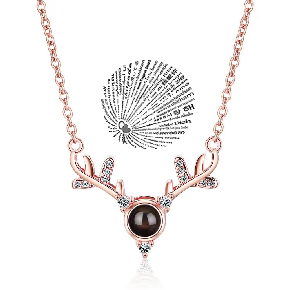 Love Heart Projection Necklace