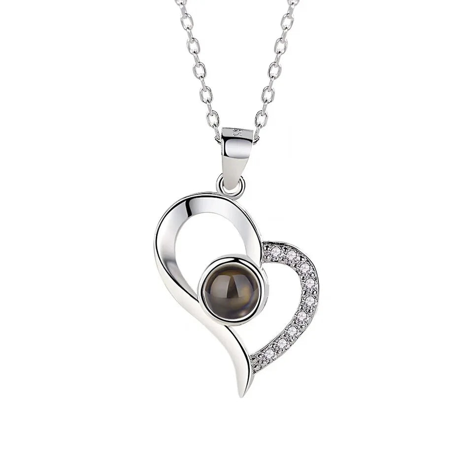 Love Heart Projection Necklace