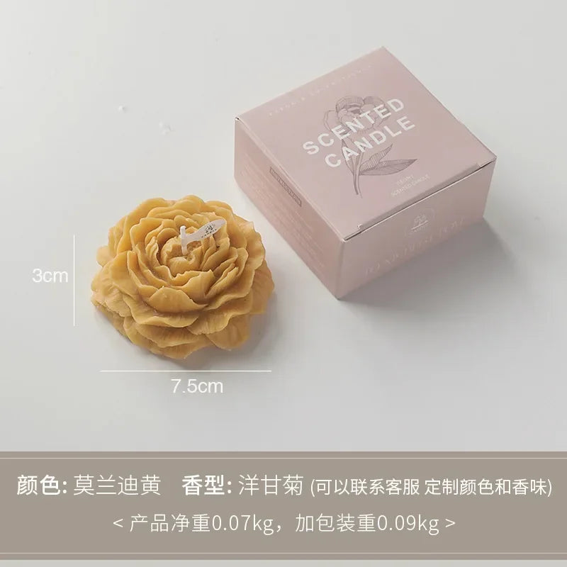 3D Peony Aromatherapy Candle Gift Set