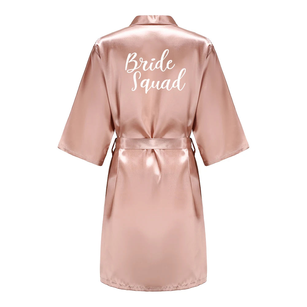 Personalised Satin Wedding Robes — Bride & Bridal Party