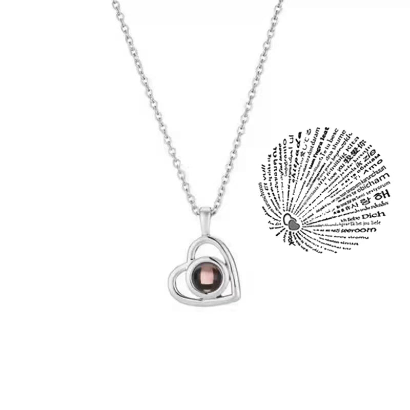 Love Heart Projection Necklace