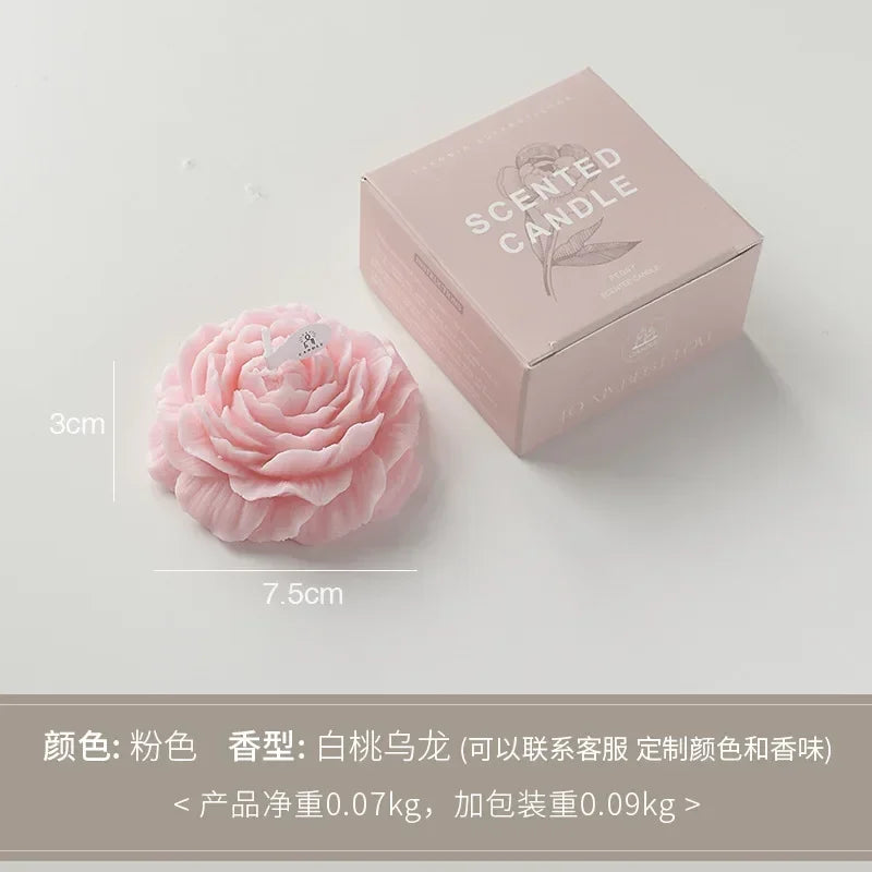 3D Peony Aromatherapy Candle Gift Set