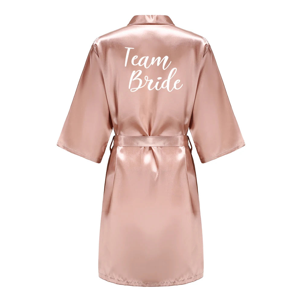 Personalised Satin Wedding Robes — Bride & Bridal Party