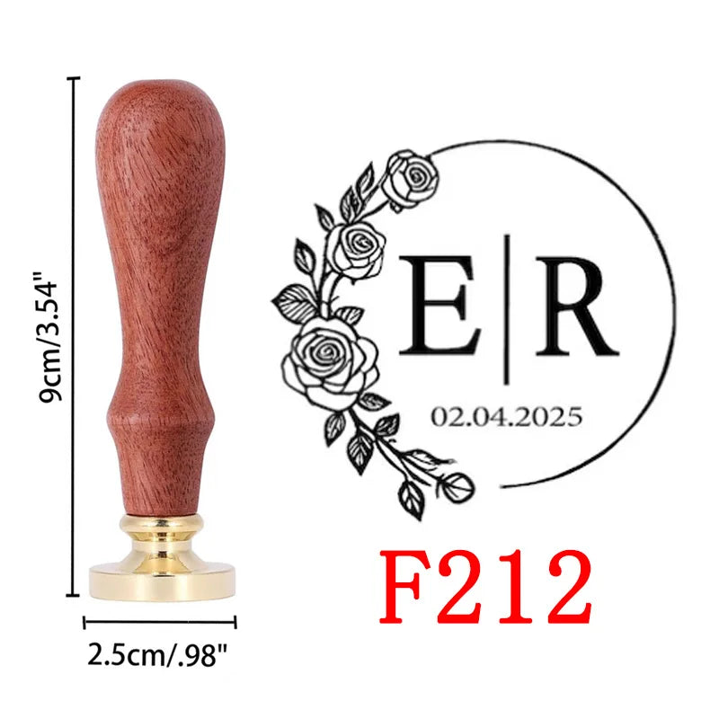 Custom Wax Seal Stamp - Wedding Monogram & Logo