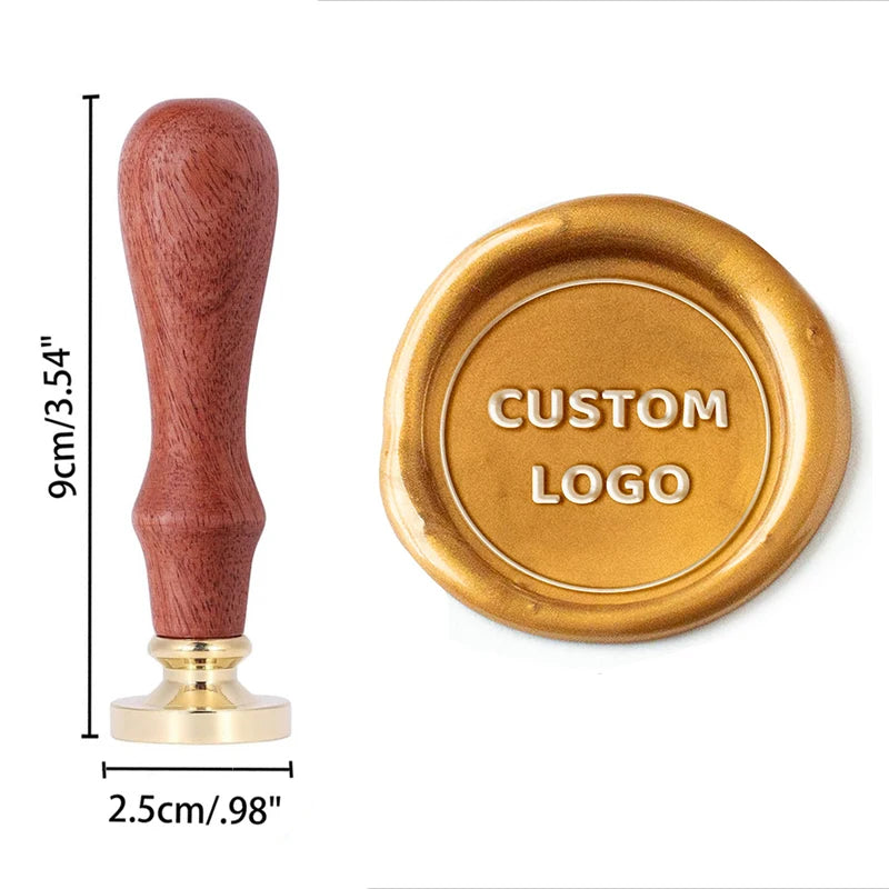 Custom Wax Seal Stamp - Wedding Monogram & Logo