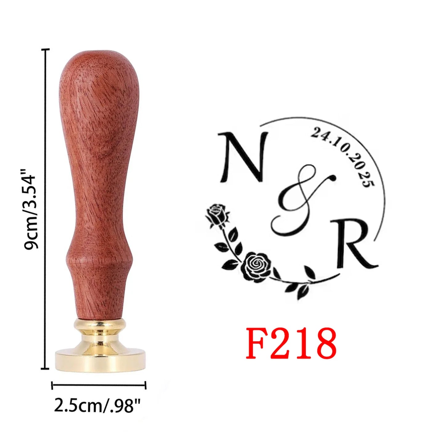 Custom Wax Seal Stamp - Wedding Monogram & Logo