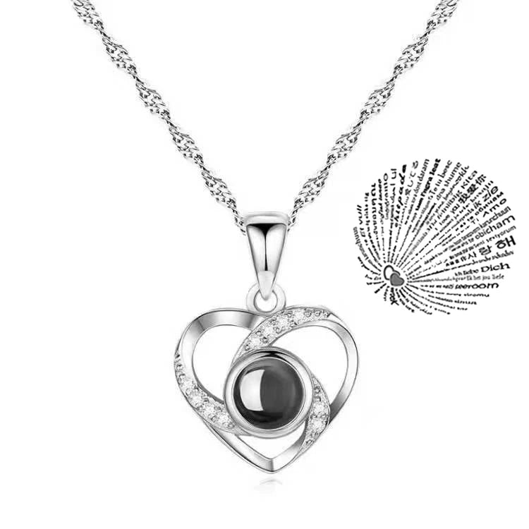 Love Heart Projection Necklace