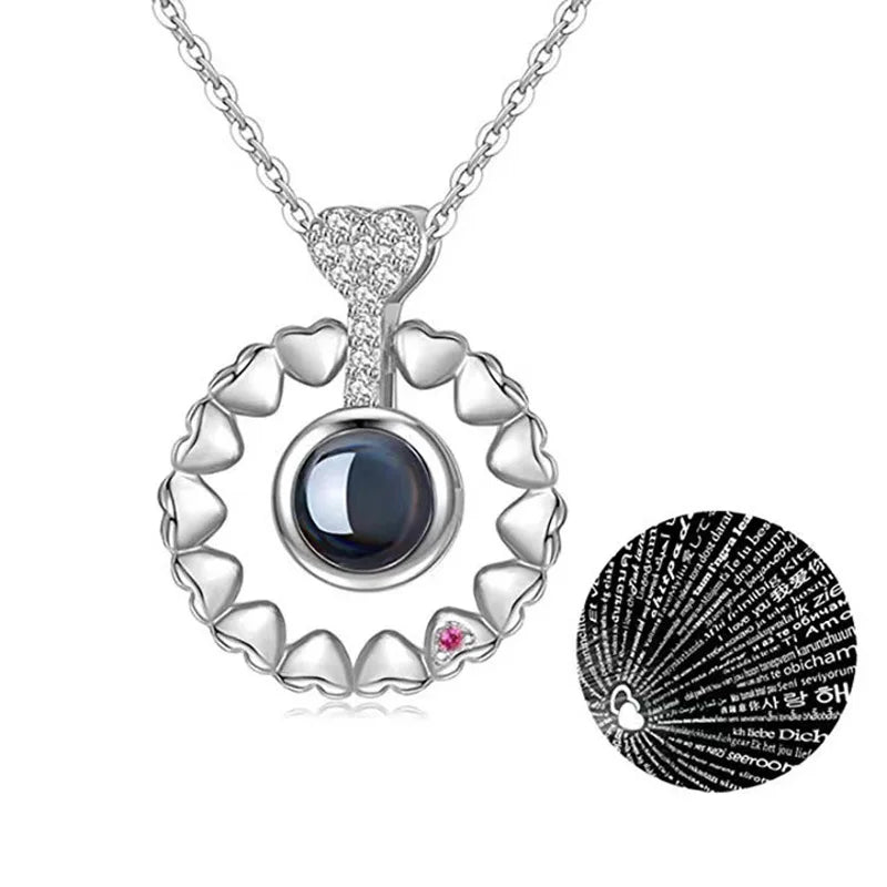 Love Heart Projection Necklace