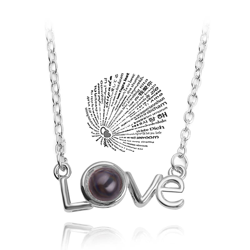 Love Heart Projection Necklace