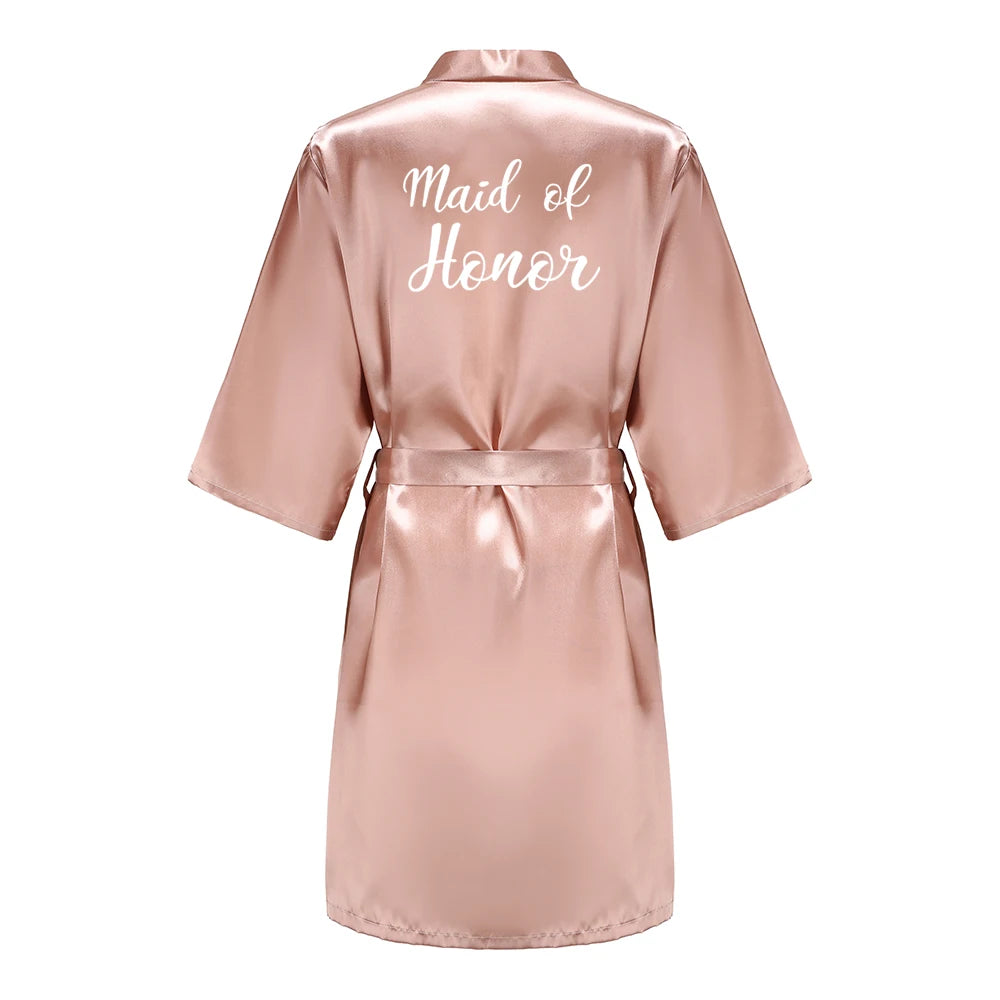 Personalised Satin Wedding Robes — Bride & Bridal Party