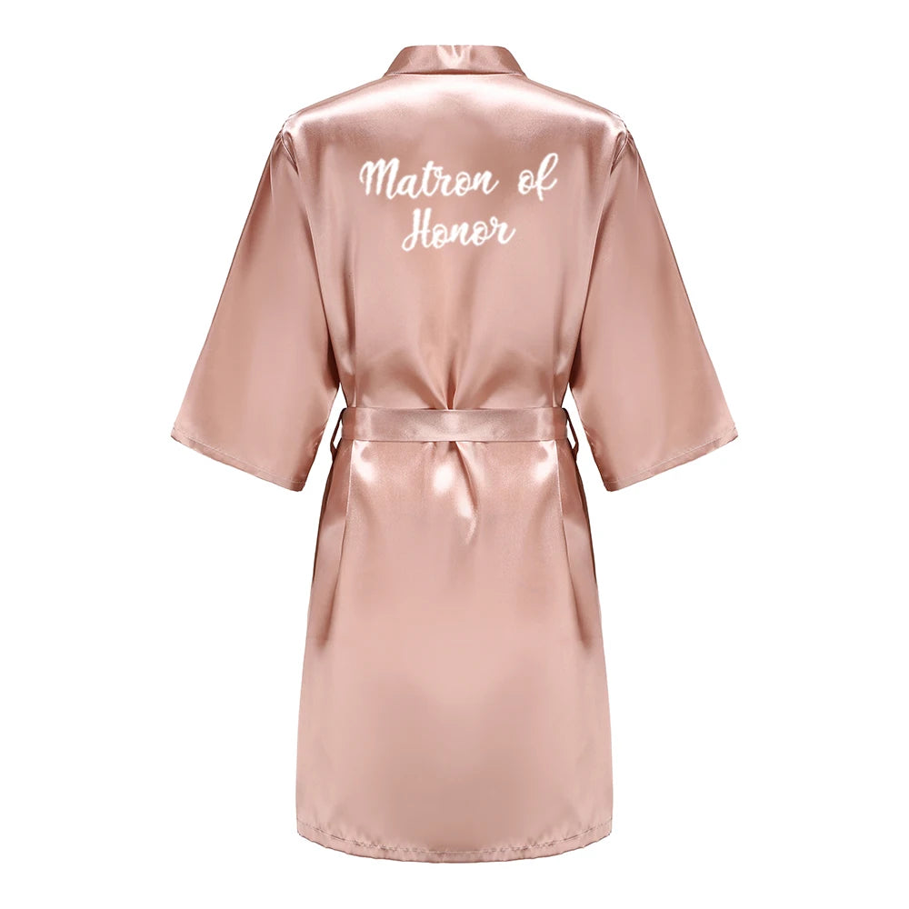 Personalised Satin Wedding Robes — Bride & Bridal Party