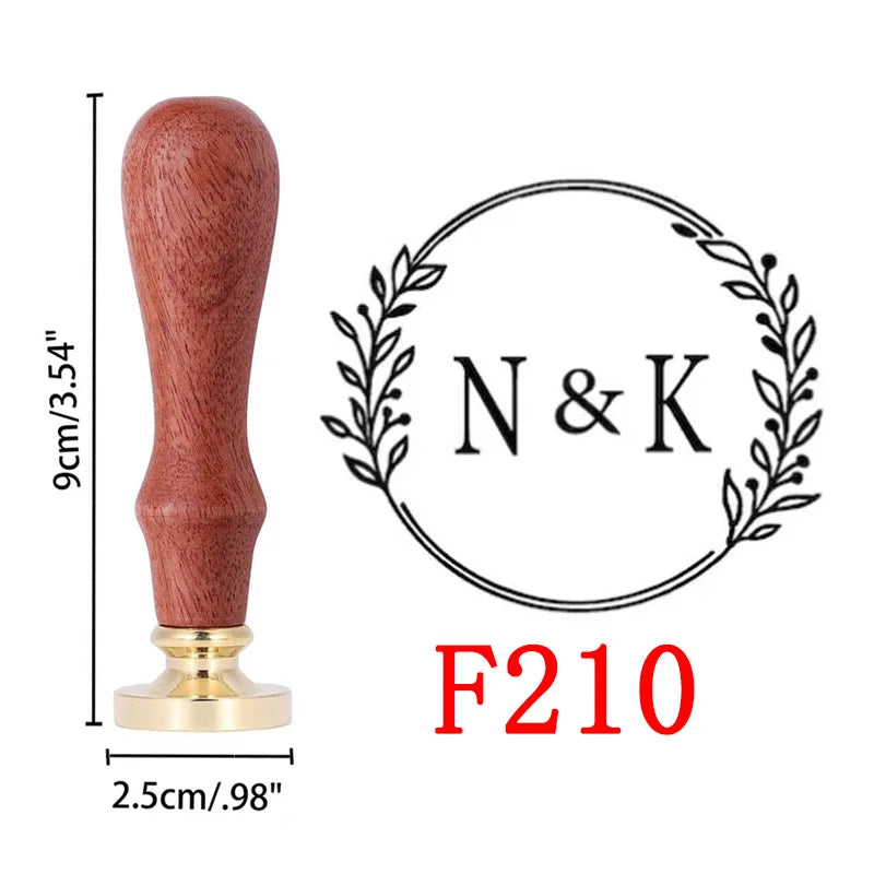 Custom Wax Seal Stamp - Wedding Monogram & Logo